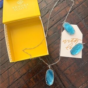 Kendra Scott Silver Necklace with matching ER's